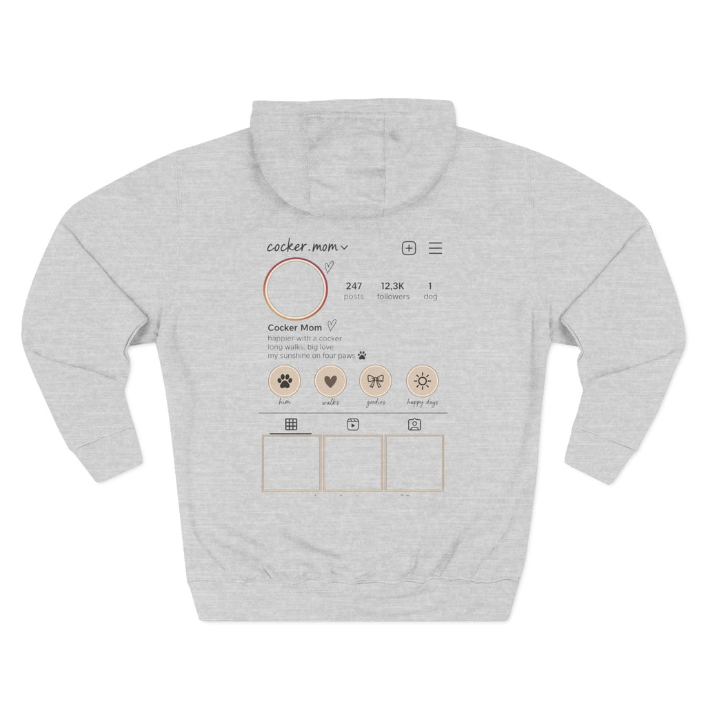 Personalized Cocker Mom Instagram Hoodie — MOOD CLUB