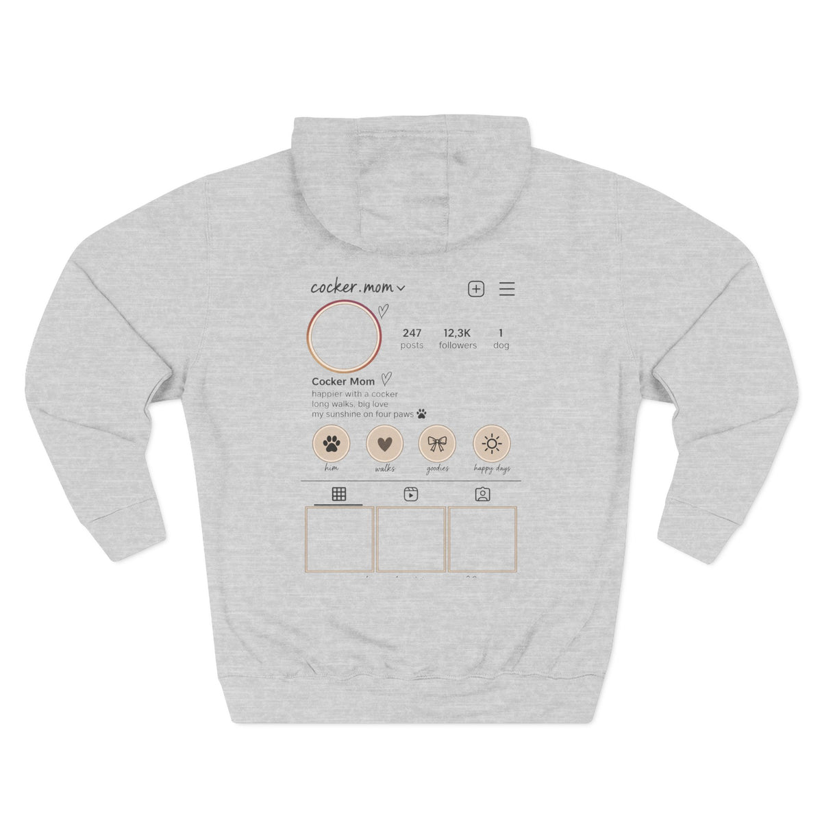 Personalized Cocker Mom Instagram Hoodie — MOOD CLUB