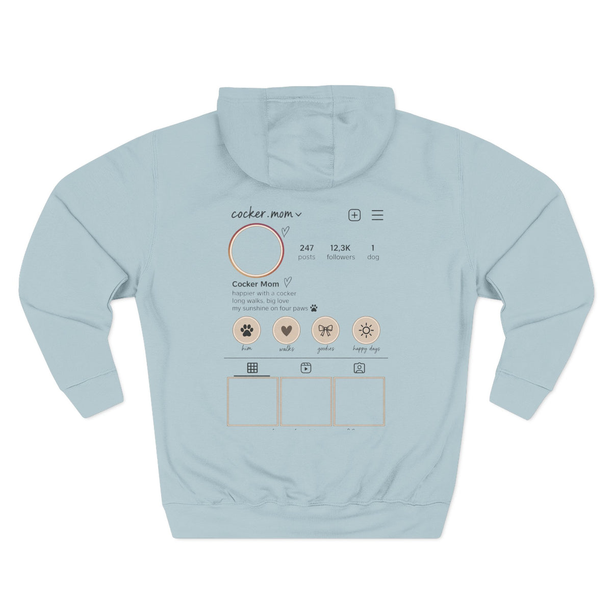 Personalized Cocker Mom Instagram Hoodie — MOOD CLUB