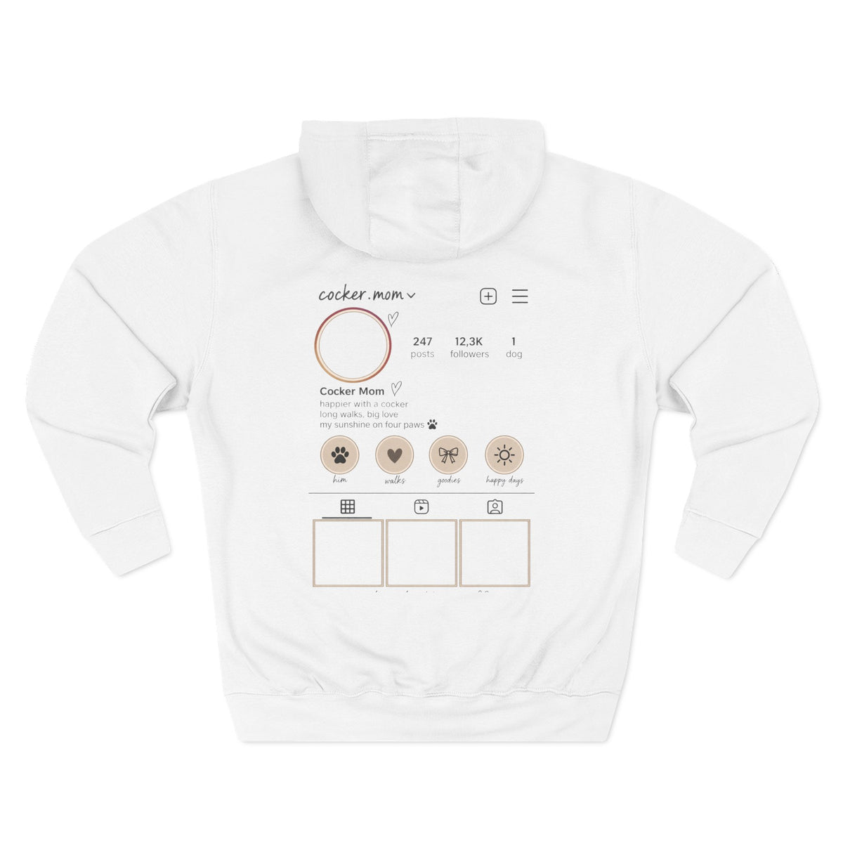 Personalized Cocker Mom Instagram Hoodie — MOOD CLUB