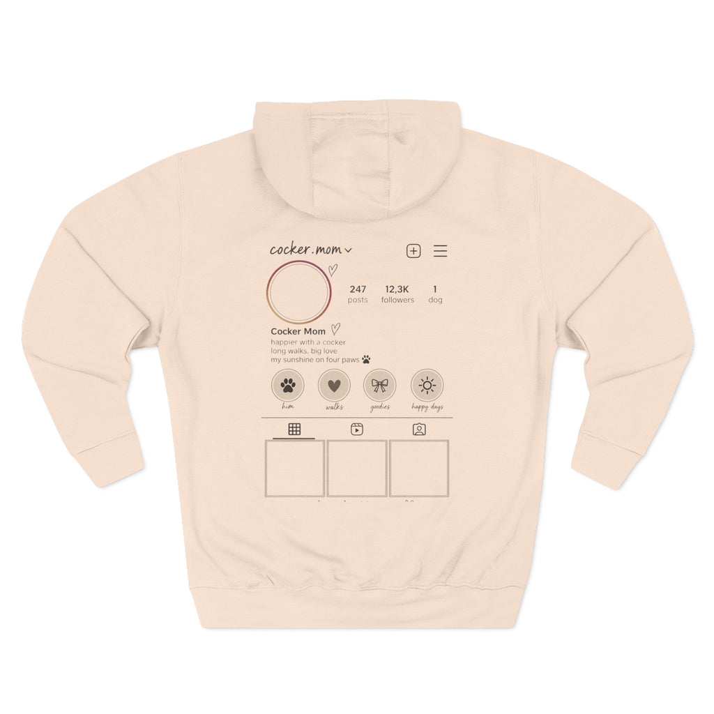 Personalized Cocker Mom Instagram Hoodie — MOOD CLUB