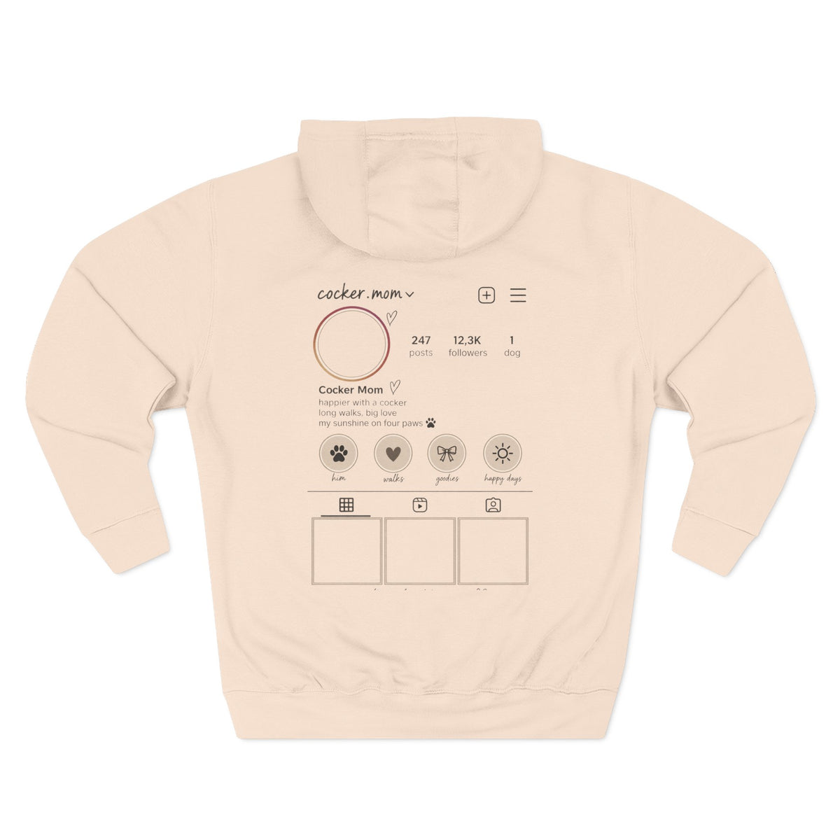 Personalized Cocker Mom Instagram Hoodie — MOOD CLUB