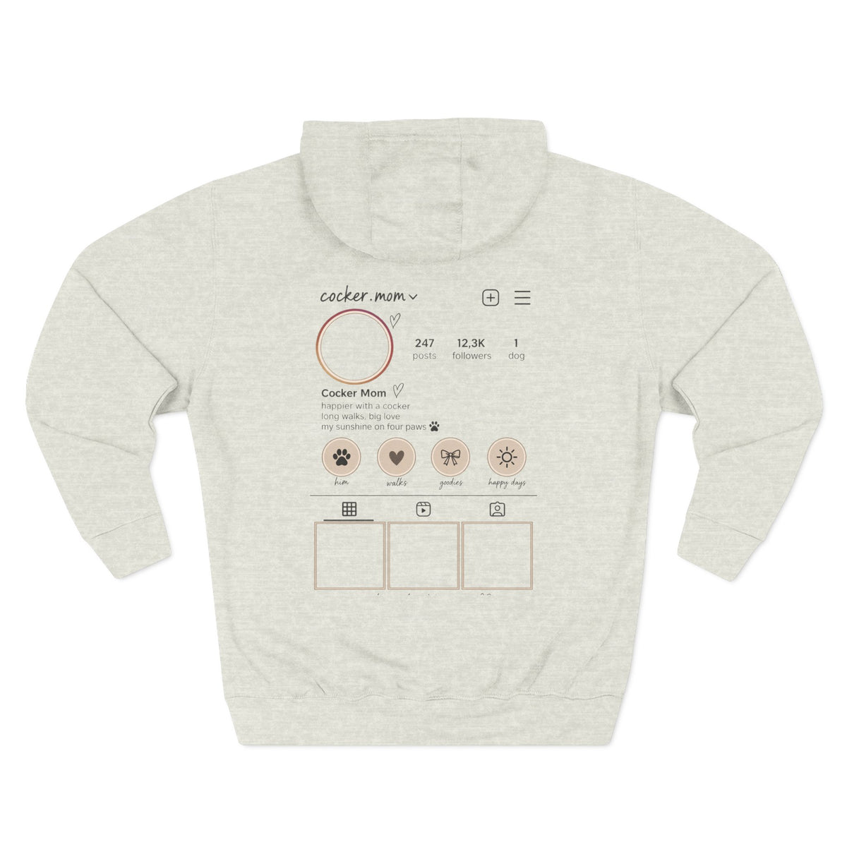 Personalized Cocker Mom Instagram Hoodie — MOOD CLUB