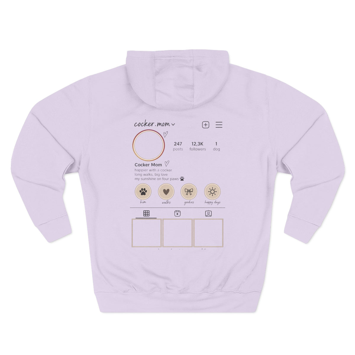 Personalized Cocker Mom Instagram Hoodie — MOOD CLUB