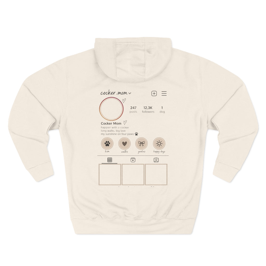 Personalized Cocker Mom Instagram Hoodie — MOOD CLUB
