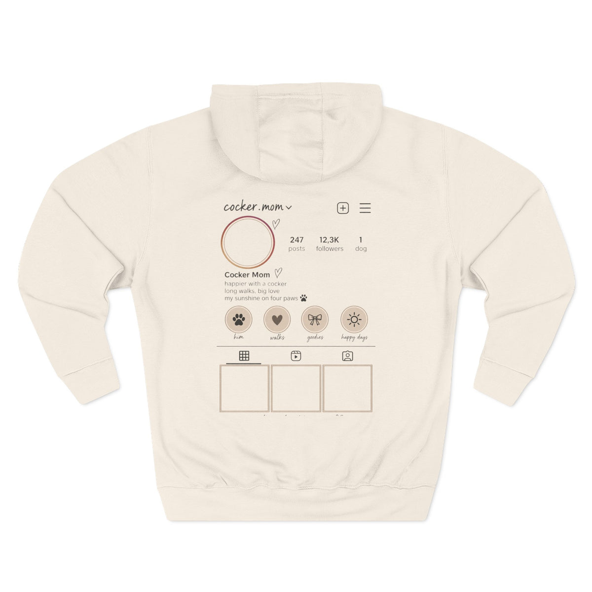Personalized Cocker Mom Instagram Hoodie — MOOD CLUB