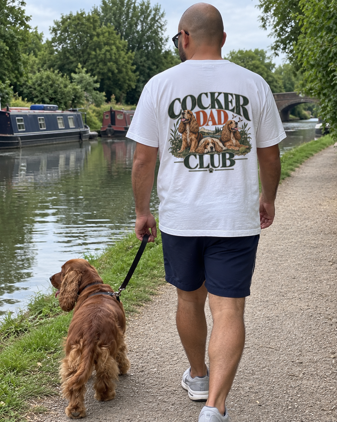 Cocker Dad Club - T-shirt — photo naturelle avec son chien