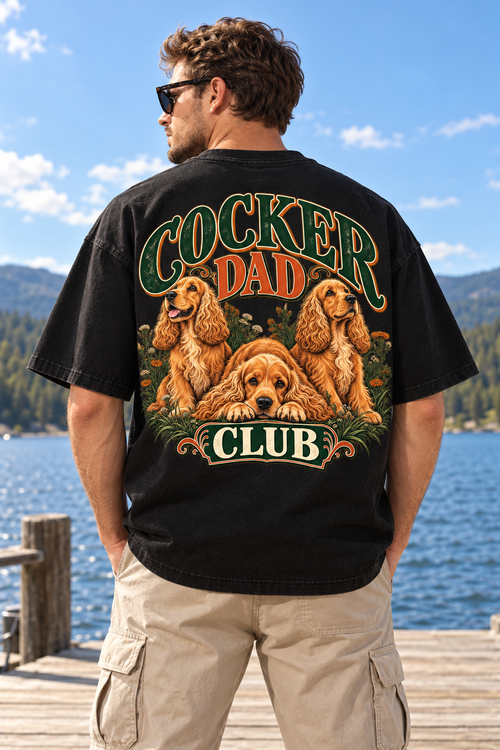 Cocker Dad Club - T-shirt — porté de dos
