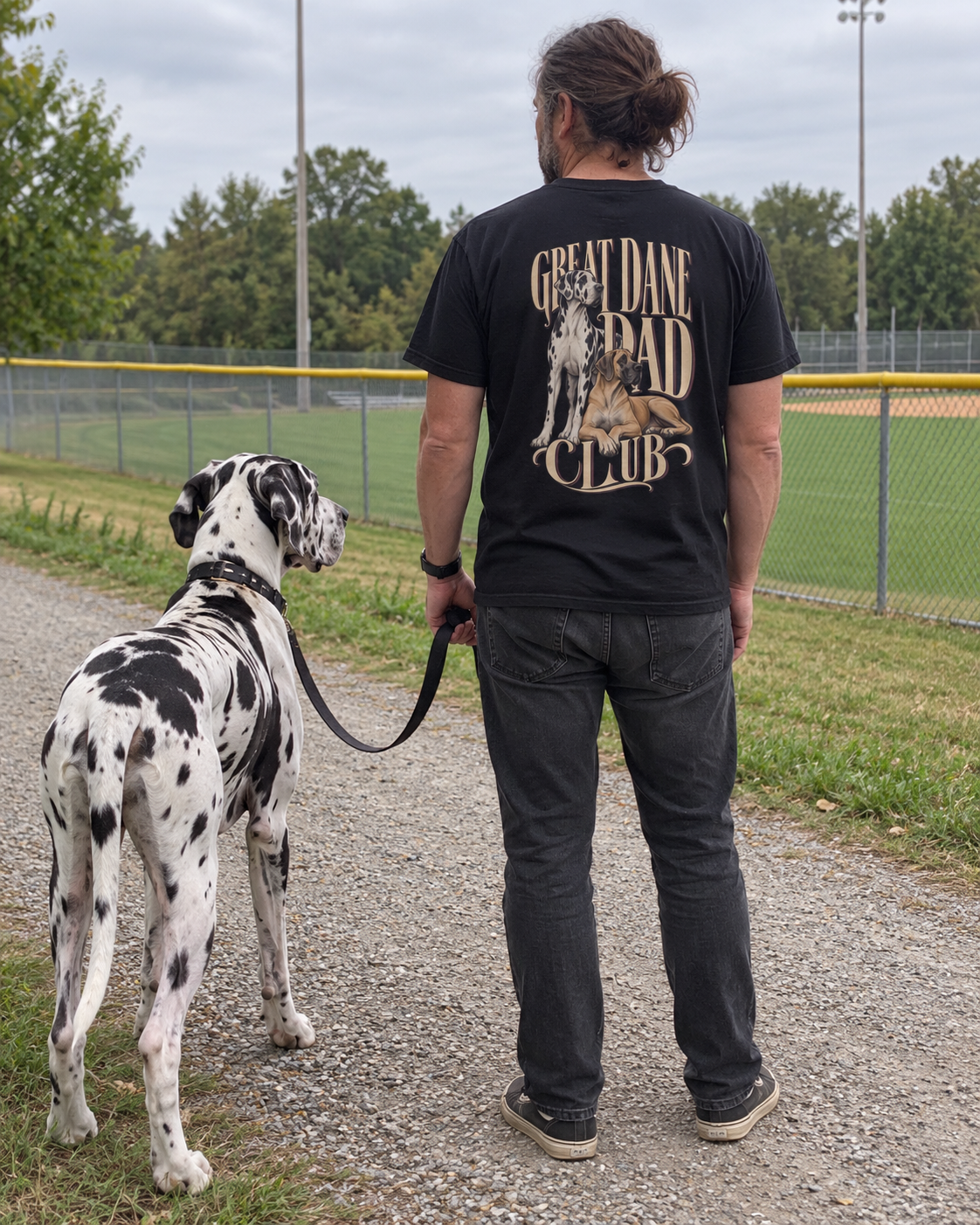 Great Dane Dad Club - T-shirt — photo naturelle avec son chien