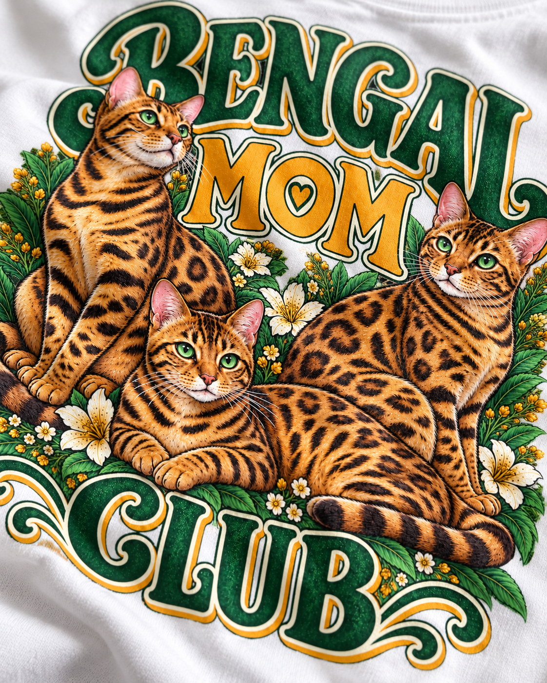Gros plan du motif — Bengal Mom Club — MOOD CLUB