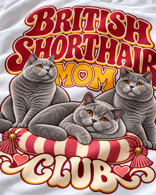 Gros plan du motif — british-shorthair-mom — MOOD CLUB