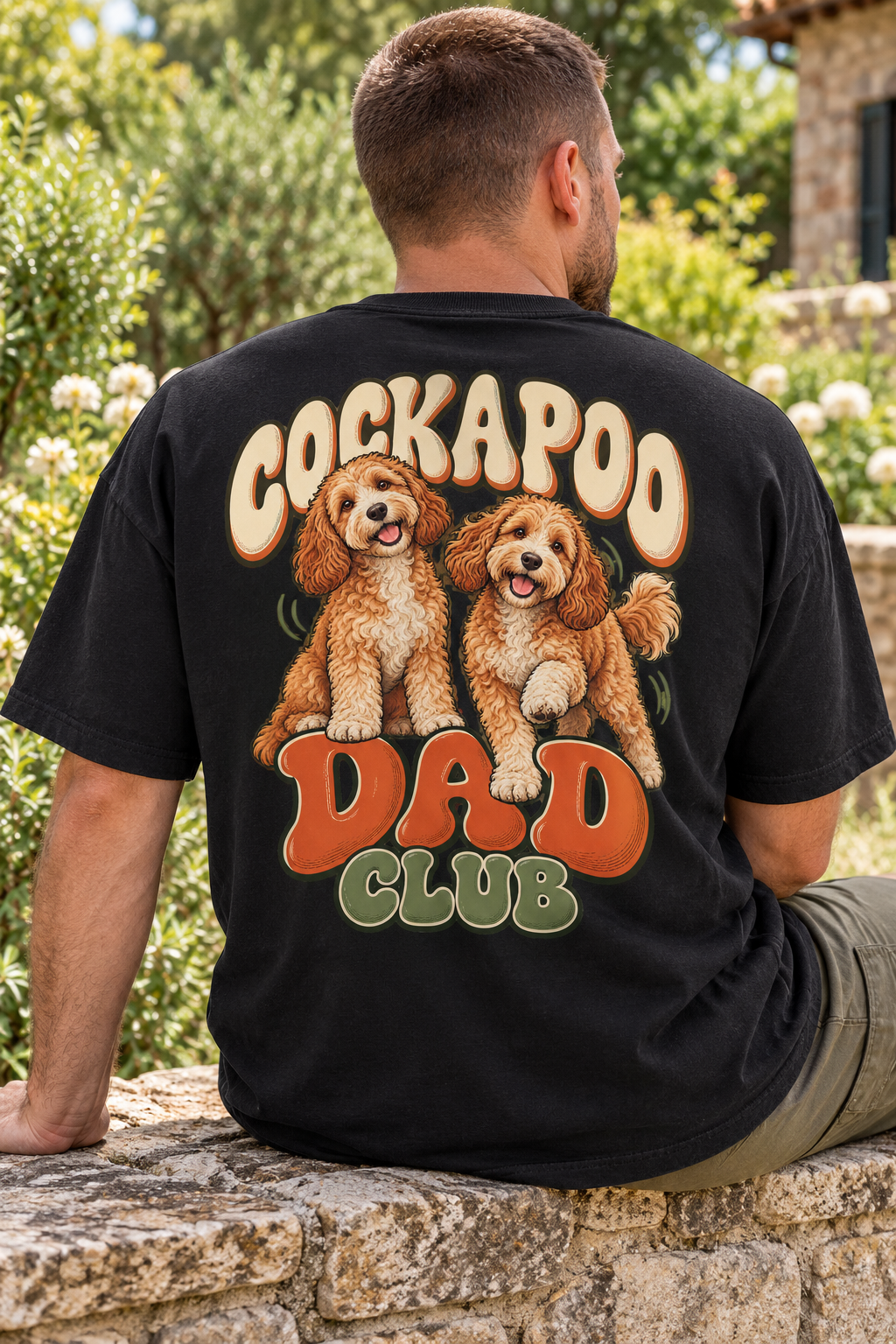 Cockapoo Dad Club — T-shirt porté de dos