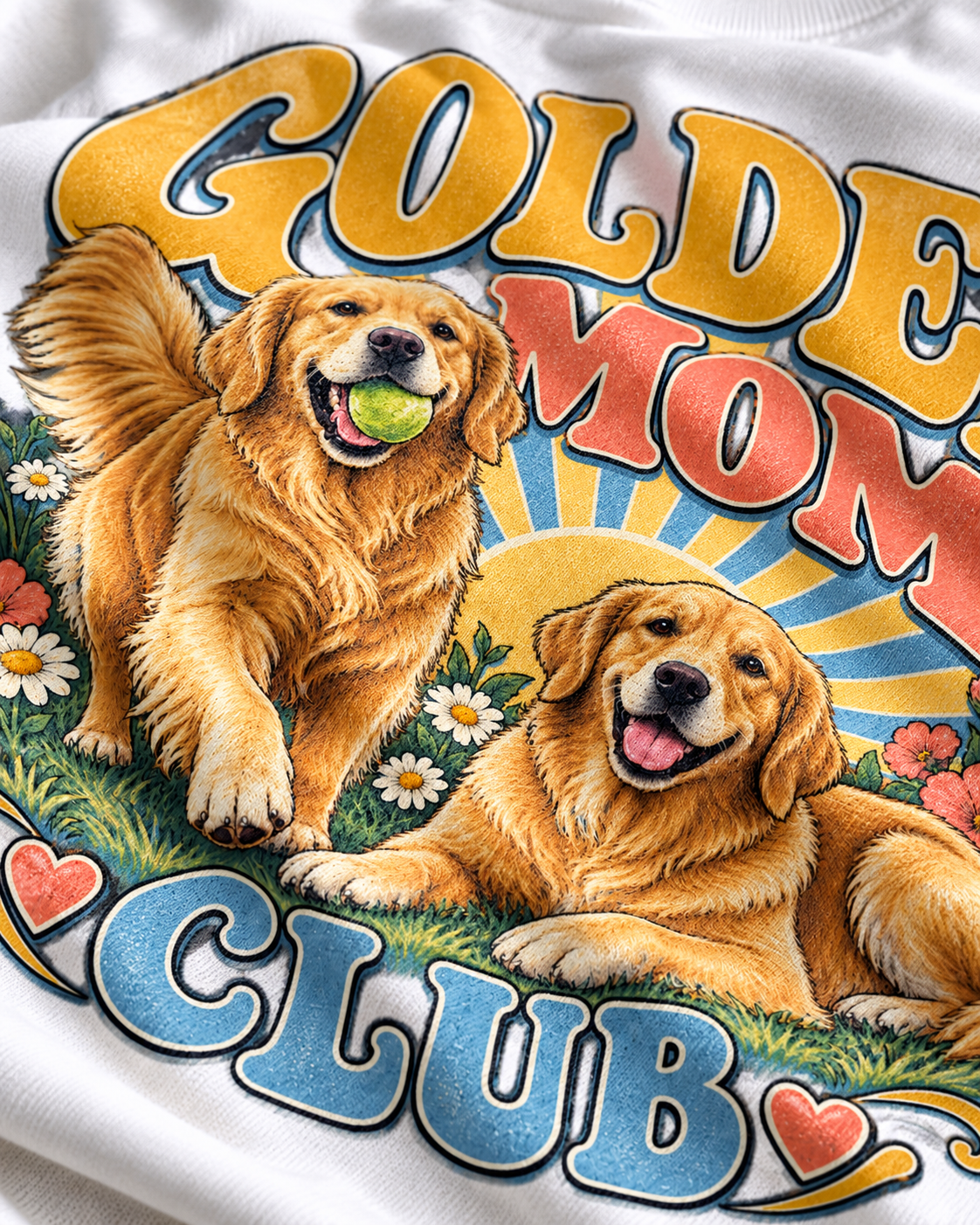 Gros plan du motif — Golden Mom Club - T-shirt