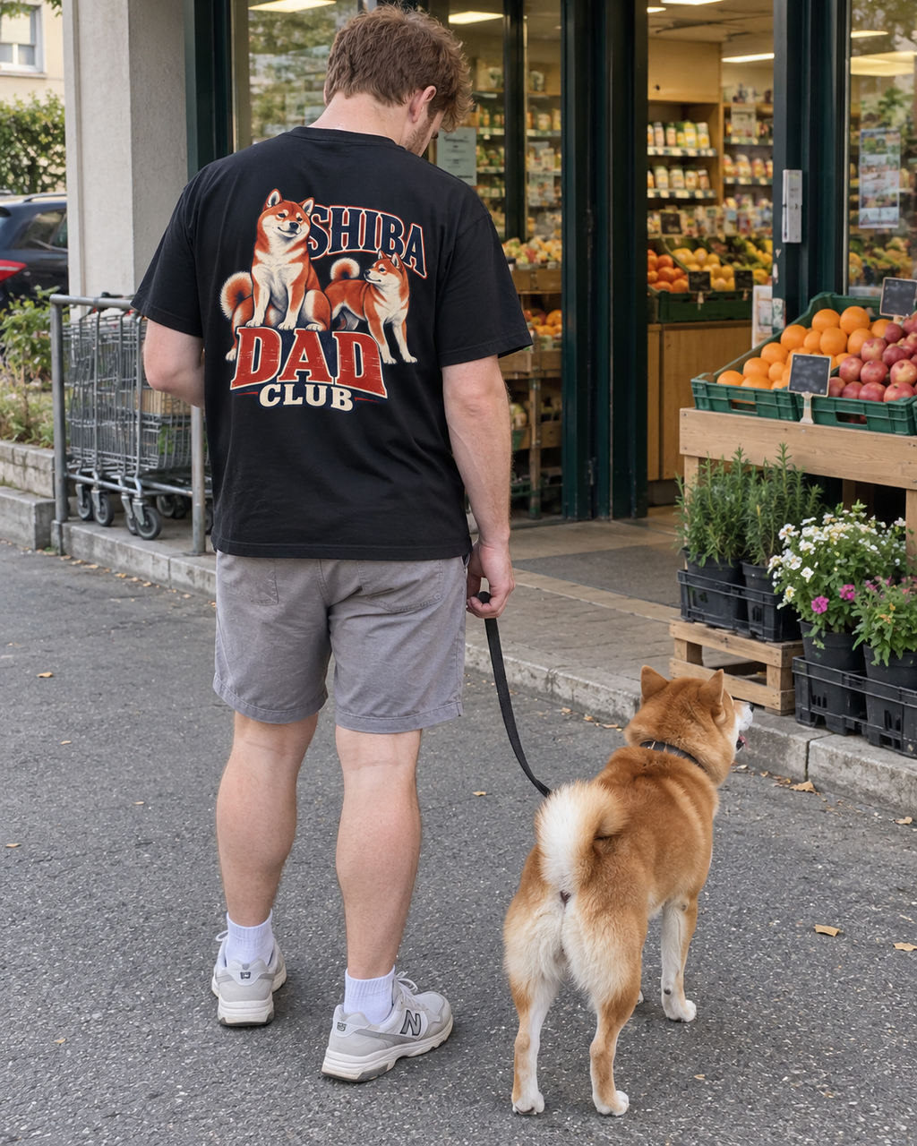 Shiba Dad Club - T-shirt — photo naturelle avec son chien