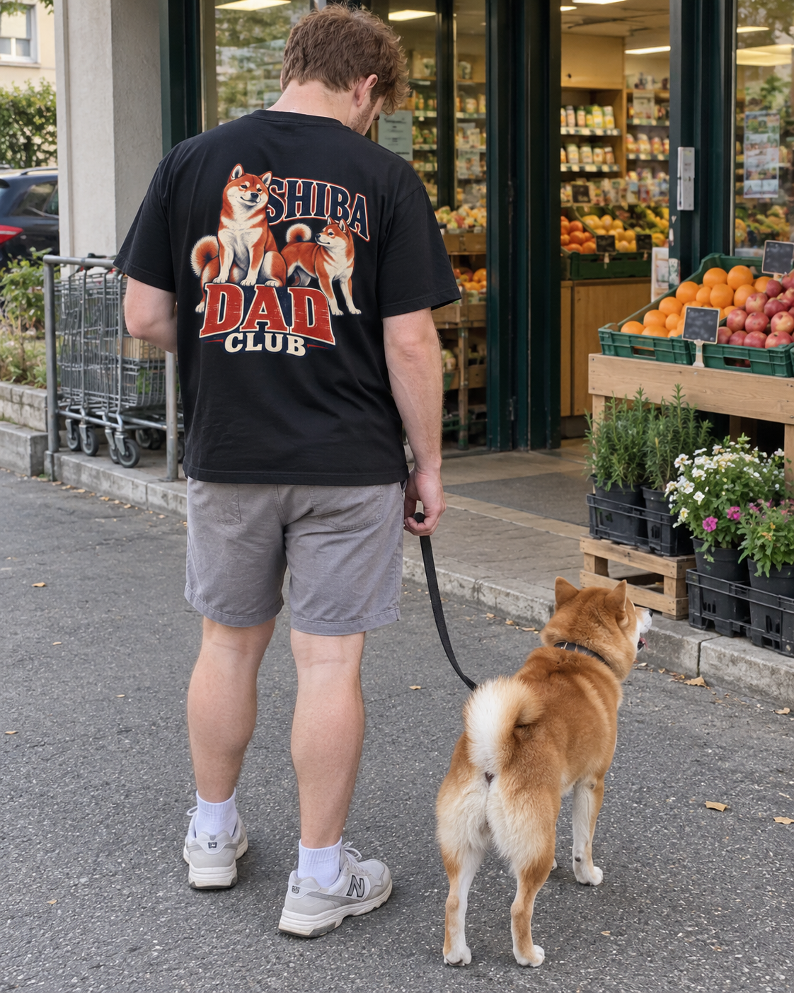Shiba Dad Club - T-shirt — photo naturelle avec son chien